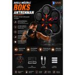 Tastech Bluetooth Hoparlör Özellikli Duvar Boks Makinesi Müzikli LED Işıklı Ritimli 9 Mod Seviye ve Ritim Ayarlı Box Standı - Siyah