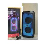 Tastech Büyük Boy Kablosuz Mikrofonlu Bluetooth Hoparlör Taşınabilir Şarjlı Led Işıklı Speaker Party Box