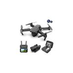 Tastech E88 Drone 4K Hd Çift Kameralı Drone App Kontrol Wifi Li Katlanabilir Quatcopter X3 Batarya Uyumlu - Siyah