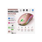 Tastech JNG-5012M Kablosuz Şarjlı Mouse Çift Modlu Bluetooth ve 2.4 Ghz Usb Wireless Rgb Led Işıklı Telefon Tablet Bilgisayar Uyumlu 1600 Dpi Sessiz Click Mouse