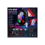 Tastech KTS-822S Ayna Camlı Rgb Led Işıklı Bluetooth Speaker Şarjlı Kablosuz Taşınabilir Hoparlör Hafıza Kartı ve Usb Girişli Fm Radyolu Mp3 Müzik Çalar Ses Sistemi