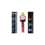 Tastech LED Işıklı Şarjlı Kablosuz Karaoke Mikrofon Bluetooth Hoparlör Ses Değiştirme Sd Kart USB Girişli - Kırmızı