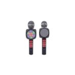 Tastech LED Işıklı Şarjlı Kablosuz Karaoke Mikrofon Bluetooth Hoparlör Ses Değiştirme Sd Kart USB Girişli - Siyah