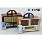 Tastech Meier M-112BT Nostaljik Ahşap Retro Radyo Bluetooth FM SD AUX U Beyaz Renkli Taşınabilir