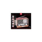 Tastech Şarjlı Nostaljik Radyo Fm Sd Kart USB Girişli Bluetooth Lu Ahşap Görünümlü Fenerli Radio - Çok Renkli