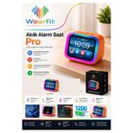Tastech TF36PRO Yapay Zeka Etkili Hoparlör Eş Zamanlı Çeviri RGB Dijital Saat Alarm Masa Saati Hava Durumu Fotoğraf Çerçevesi Akıllı Ev Kablosuz Ses Kontrollü Hoparlör