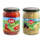 Tat Közlenmiş Biber 650 gr ve Közlenmiş Patlıcan Konservesi 520 Cam 2 li Paket