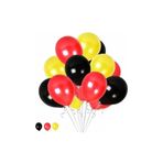 TATLI GÜNLER 10 Siyah 10 Kırmızı 10 Sarı Konsept Balonlar Metalik Parlak 30-35 Cm