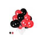 Tatlı Günler 15 Kırmızı 15 Siyah Konsept Balonlar Metalik Parlak 30-35 cm