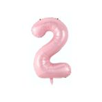 TATLI GÜNLER Folyo Balon 2 Rakamı Helyum Balon 76 Cm Pembe Renk - Retro 2 Yaş