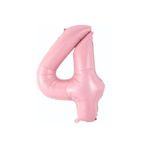 TATLI GÜNLER Folyo Balon 4 Rakamı Helyum Balon 76 Cm Pembe Renk - Retro 4 Yaş