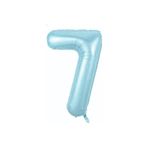 TATLI GÜNLER Folyo Balon 7 Rakamı Helyum Balon 76 Cm Mavi Renk - Retro 7 Yaş