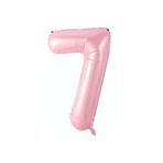 TATLI GÜNLER Folyo Balon 7 Rakamı Helyum Balon 76 Cm Pembe Renk - Retro 7 Yaş