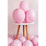 Tatlı Günler MAKARON PEMBE 10 ADET PASTEL MAT BALON BÜYÜK BOY 30 CM