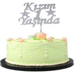 Tatlı Günler Pleksi Pasta Süsü Ikızım 1 Yaşında Gümüş