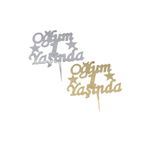 Tatlı Günler Pleksi Pasta Süsü Oğlum 1 Yaşında Gümüş