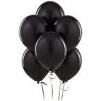 Tatlı Günler SİYAH RENGİ BALON 10 ADET PASTEL MAT BALON BÜYÜK BOY 30 CM