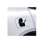 Tatlı Kız Tasarım Su Geçirmez Çıkarılabilir Oto Sticker 2 Parça 15*15 Cm