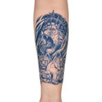 Tattoo 1 Ay Kalıcı 24 Saat Sonra Kararan Aslan aile dövme model geçici dövme