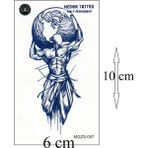 Tattoo 1 Aylık Gerçekci Görünüm Atlas Dünya Geçici Dövme Tattoo