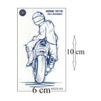 Tattoo 1 Aylık Gerçekci Görünüm Motorsiklet Geçici Dövme Tattoo