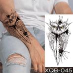 Tattoo Gerçekci Baykuş Geçici Dövme Göğüs Sırt Özel Bölge Geçici Dövme