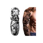 Tattoo Gerçekci Geçici Aslanlar Savaşcı Kol Kaplama Tattoo Dövme Modelleri
