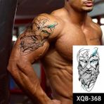 Tattoo Gerçekci Geçici Savaşcı Dövme Sahte Etiket Kadın Erkek Kol Bacak - Renkli