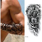 Tattoo Gerçekçi Gladyatör Geçici Dövme Tattoo - Siyah