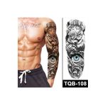 Tattoo Gerçekci Göz Ve Gül Detaylı Kol Geçici Dövme Tattoo