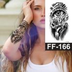 Tattoo Gerçekçi Göz ve Gül Geçici Dövme Tattoo - Siyah