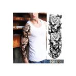 Tattoo Gerçekci Kurukafa ve gül geçici dövme tattoo
