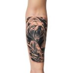 Tattoo Gerçekçi Vahşi Ayı Model Geçici Kol Bacak Geçici Sticker Yapıştırma Dövme