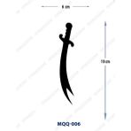 Tattoo MQQ-006 Zülfikar Kılıcı Desen Geçici Dövme - Renkli - standart