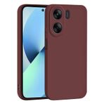 TAUYN Xiaomi Poco C65/Redmi 13C 4G için kılıf, ultra ince silikon darbeye dayanıklı koruyucu kılıf, yumuşak ve darbe emici, düşmeye karşı dayanıklı cep telefonu kılıfı, şarap kırmızısı