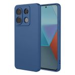 TAUYN Xiaomi Poco M6 Pro/Redmi Note 13 Pro 4G için kılıf, yumuşak TPU sıvı silikon koruyucu kılıf, ultra ince, darbeye dayanıklı, düşmez, ince çepeçevre koruma, cep telefonu kılıfı, mavi