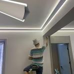Tavan Çıtası, 100-200 cm LED Alüminyum Profil, Işık Şeritleri için, Dekoratif Süpürgelik ve Korniş için, Geliştirilmiş Aydınlatma için Duvar Kalıbı (14,5 m / 47,6 ft)