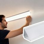 Tavan Dökümü, Dolaylı Aydınlatma Alüminyum 5 m (16,4 ft) 8 mm LED Şerit Difüzör Modern Beyaz Kalıp Profilleri Ev Dekorasyonu için Kusursuz Tasarım