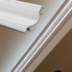 Tavan Döşeme Kalıplama, LED Taç Kalıplama Aydınlatma Kanalı - Alüminyum Profil Duvar ve Tavan Kenarı Işık Fikstürü, 15m (49.2ft) Ev Ambiyansı için Sütlü Kapaklı Dekoratif Lineer Trim