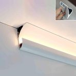 Tavan Döşeme Kalıplama, LED Taç Kalıplama Işık Kanalı - Dolaylı Tavan Aydınlatması için 3.3ft Alüminyum Profil, Difüzör Korniş Kaplama Dekoru, 2, 3, 6 veya 10 Pakette Mevcuttur