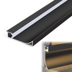 Tavan Kaplama Profilleri, Alüminyum Profiller, Süpürgelik ve Zemin Aydınlatması için LED Zemin Aydınlatması - LED Armatürler için Dekoratif Taban, Siyah, 1 m (3,3 ft) - Ev Dekorasyonu Çözümü