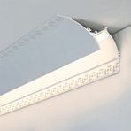 Tavan Pervazı, Alçı Çerçeveler için LED Aydınlatma Profili - 8 mm Şerit için 24 m Beyaz Alüminyum Kanal, Tavan ve Duvar için Dekoratif Kaplama, Kapaklar