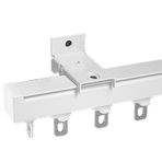 Tavan veya duvar için metal perde çubuğu, ayarlanabilir oda bölücü, 100 cm, 600 cm, 2 stil, ev dekorasyonu için ideal, kolay kurulum, dayanıklı tasarım
