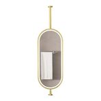 Tavana Monte Banyo Vanity Ayna LED Işıklı Ayarlanabilir Parlaklık Giriş veya Vestiyer için Özelleştirilebilir Boom Altın Kaplama 40x120cm