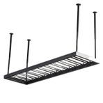 Tavana Monte Modern Şarap Rafı Siyah Asma Cam Tutucu Kadeh Depolama Baş Aşağı Kadeh nizer Raf Uzay Tasarrufu Yüzen Şarap Bardağı Depolama (100 x 35 cm)