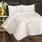 Tavolo Unıque Yeşim Jakarlı Şönil Çift Kişilik Yatak Örtüsü - Krem - 230 x 240 cm