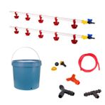 Tavpet Nipel 20 lt Depolu Yaylı Çanaklı Set 22 Tavuk Suluğu
