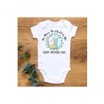 Tavşan Anne Bebek Organik Baskılı Çıtçıtlı Body 2780-LMN, 3 Yaş