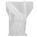 Tavşan kalıbı, uzun kulaklı tavşan şeklinde 3D uzun kulaklı tavşan şekilli reçine kalıbı 3D hayvan silikon kalıp, kendin yap mum yapımı, ev dekorasyonu için