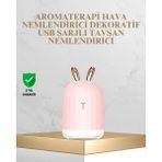 Tavşan Kulak Tasarımlı 200 ml USB Aroma Difüzör ve Hava Nemlendirici - HS7501-2487 - Çok Renkli
